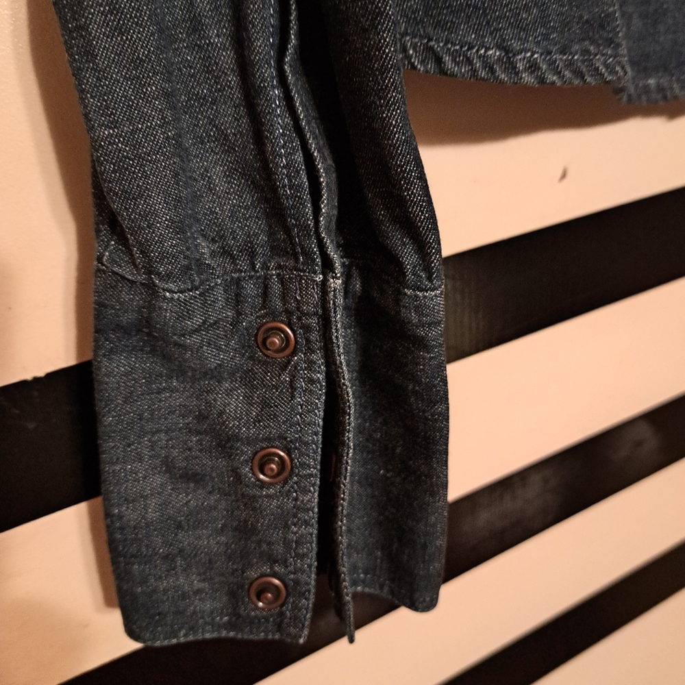 Miu Miu Dark Blue Denim Shirt - Picture 4 of 7